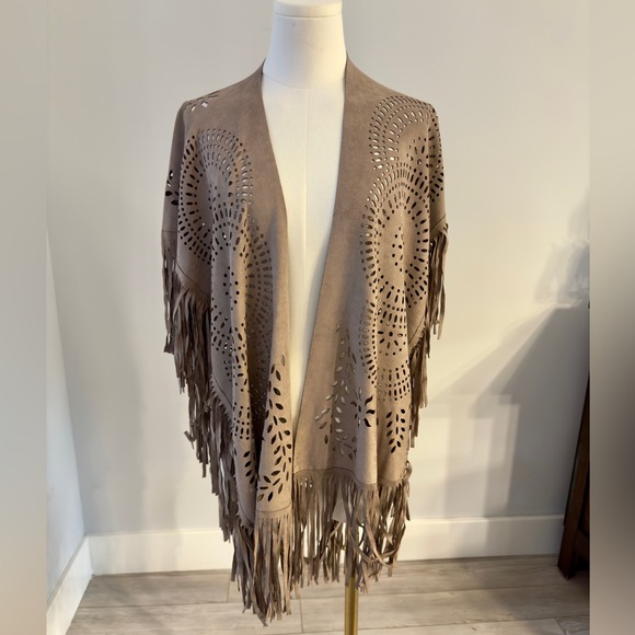 Fringed Tan Women's Jacket - Picture 1 of 5